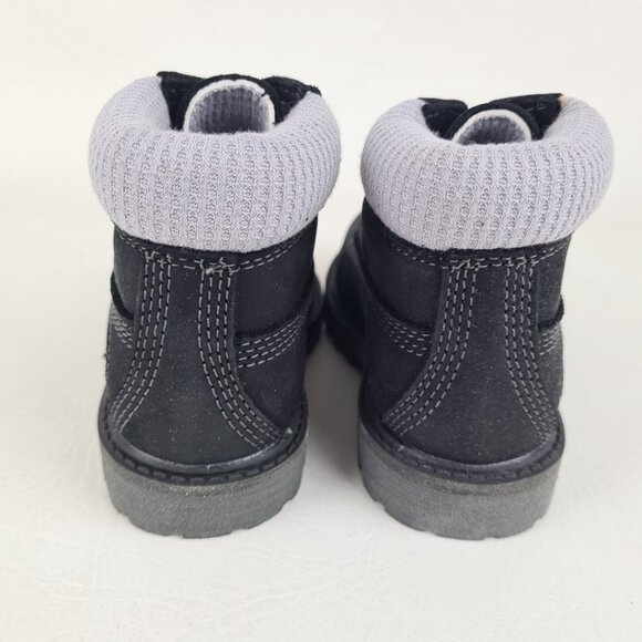 Timberland 6In Premium Thrml TODDLER Boots Outdoors Black Leather - Picture 6 of 9